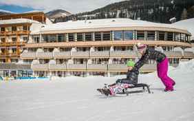 Rodeln direkt am Hotel